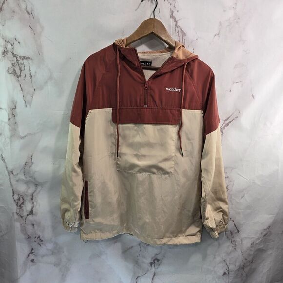 Wondery Jackets & Blazers - Wondery Outdoors Jacket Womens Medium Beige Anorak Windbreaker Imelda Zip REI